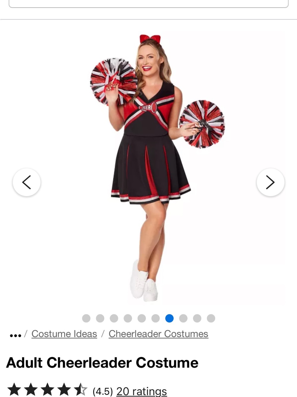 Women’s size xl almost new Black and Pink Cheerleader Costume Dress - Cheer